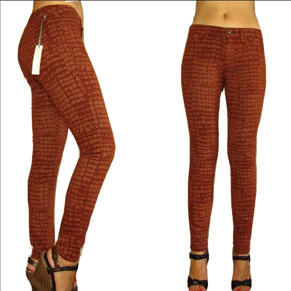 🎊HP🎊 Animal Print Rich&Skinny Jeans Rust Penny